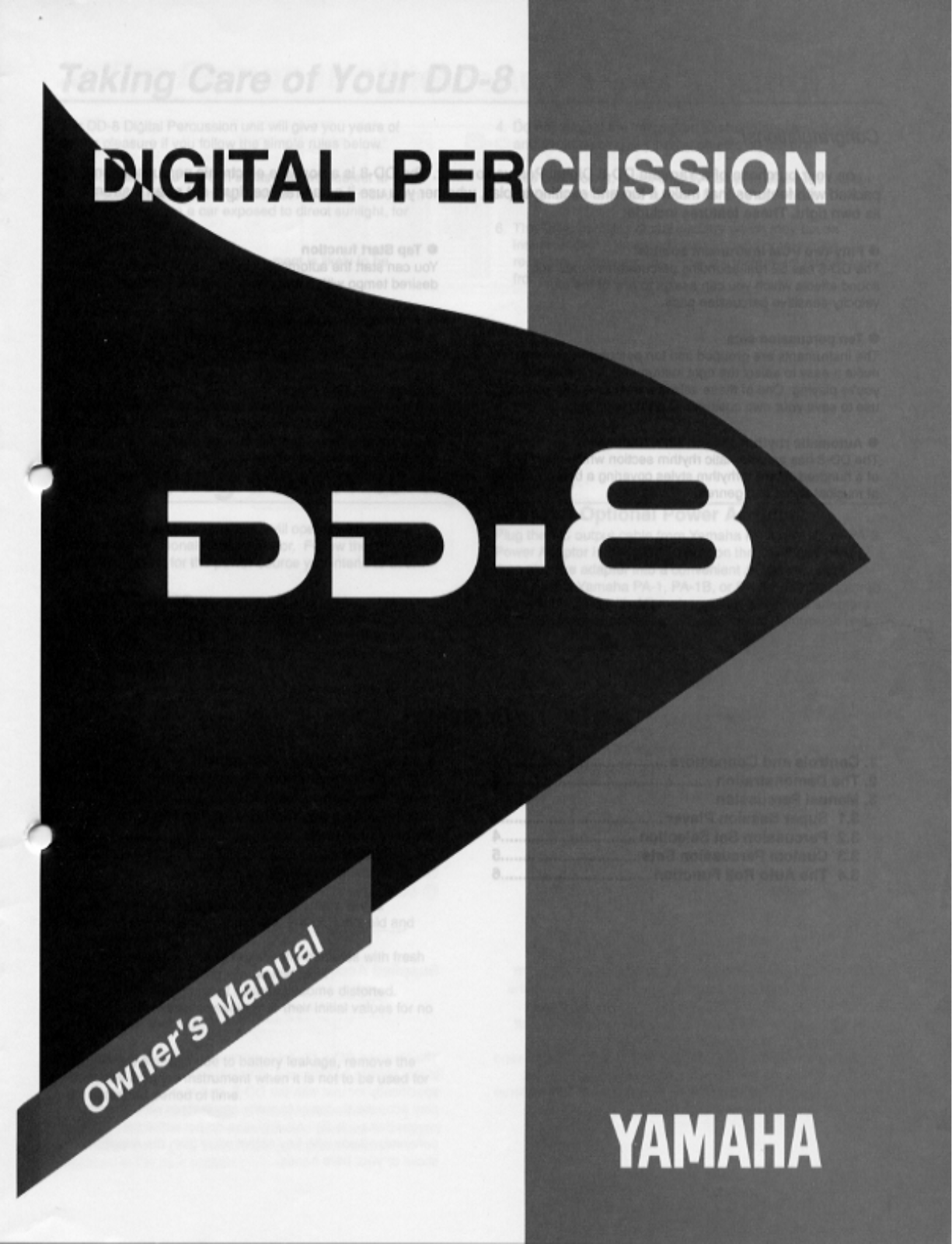 Yamaha DD8E, DD-8 User Manual