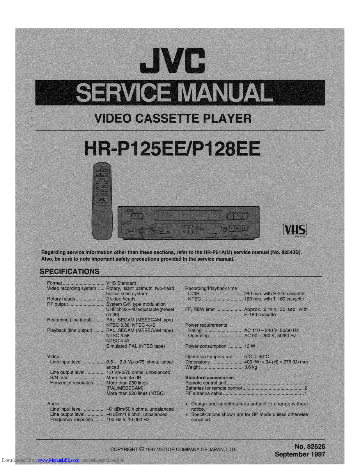 JVC hrp 128ee Service Manual