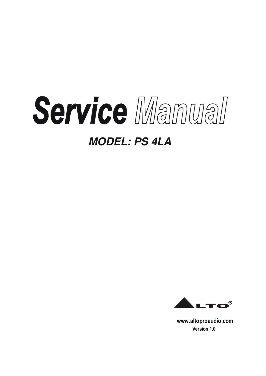 Alto PS4LA Schematic