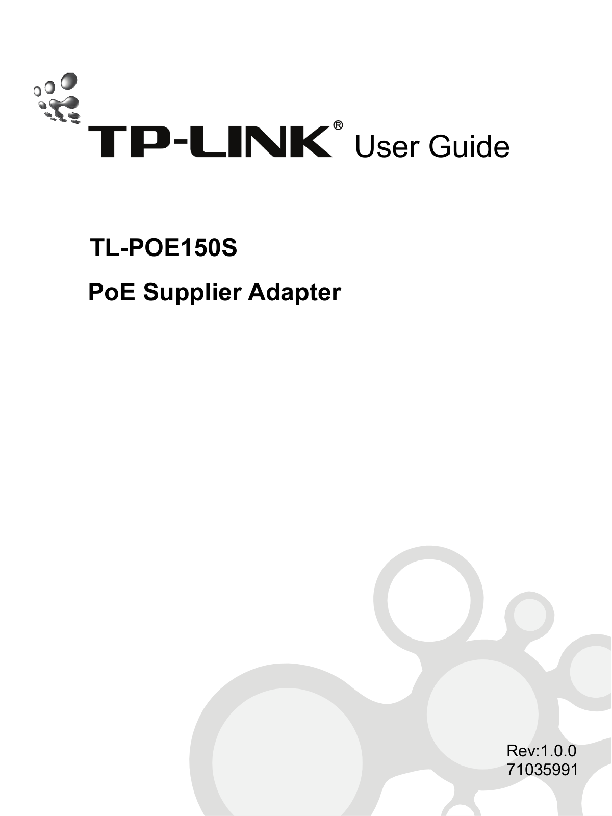 TP-Link TL-POE150S User Guide