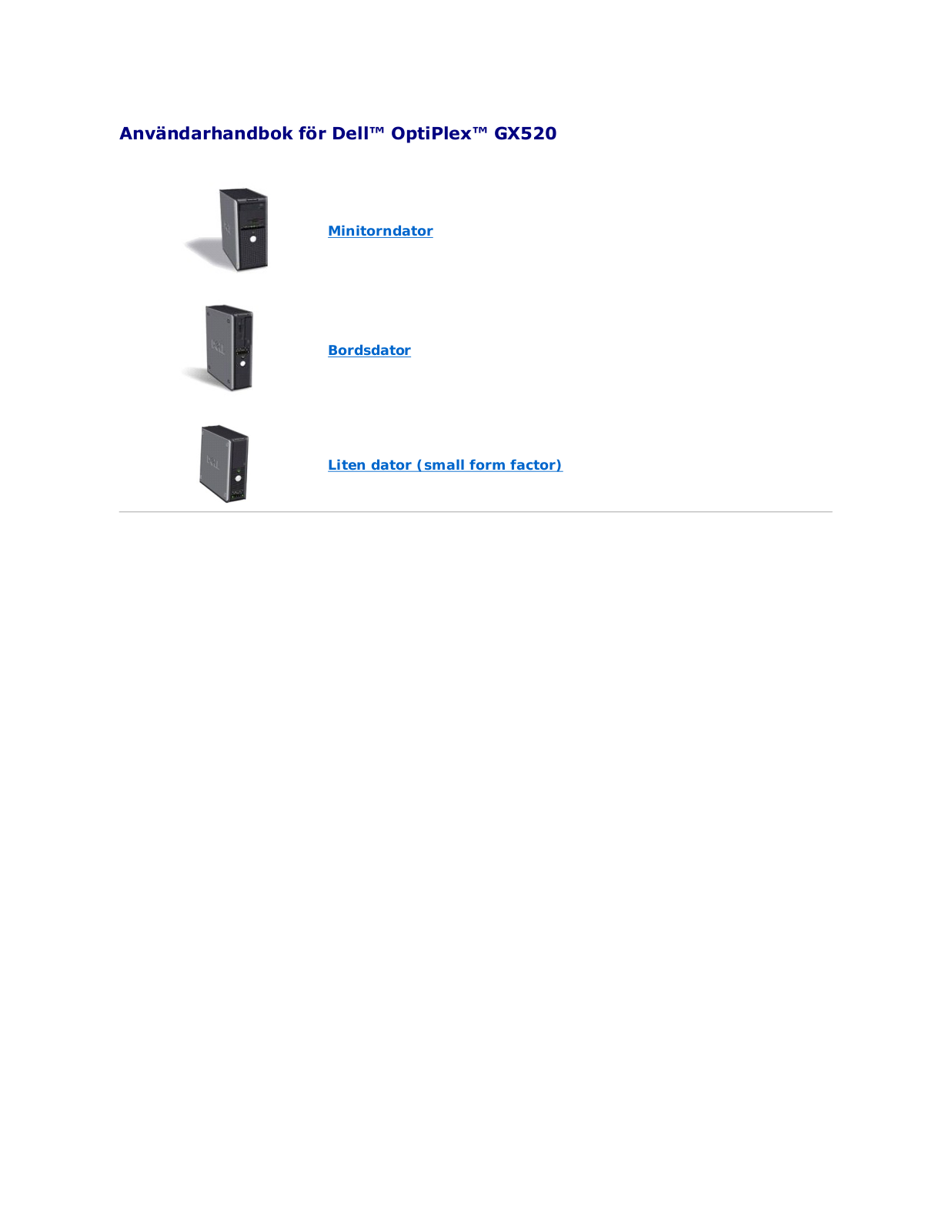 Dell OptiPlex GX520 User Manual