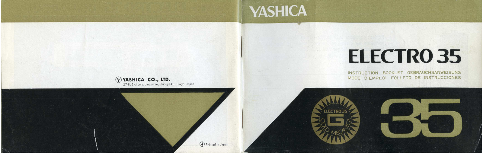 Yashica Electro 35 Instruction Booklet