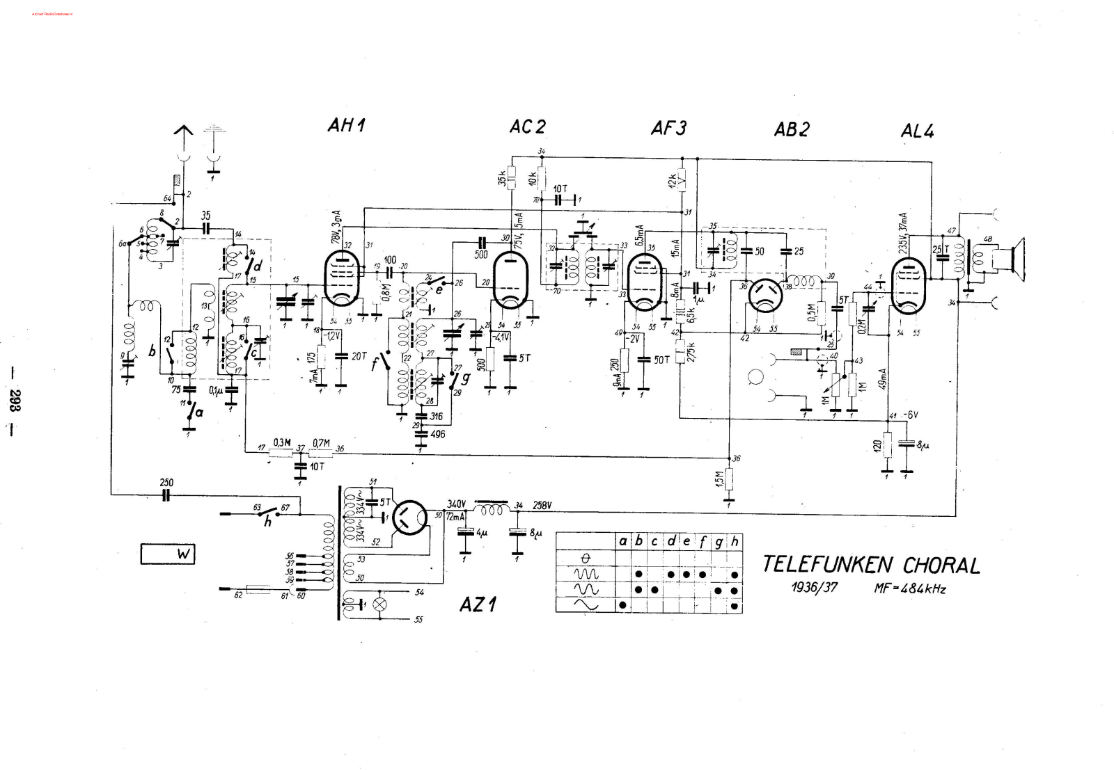 Telefunken Choral Schematic