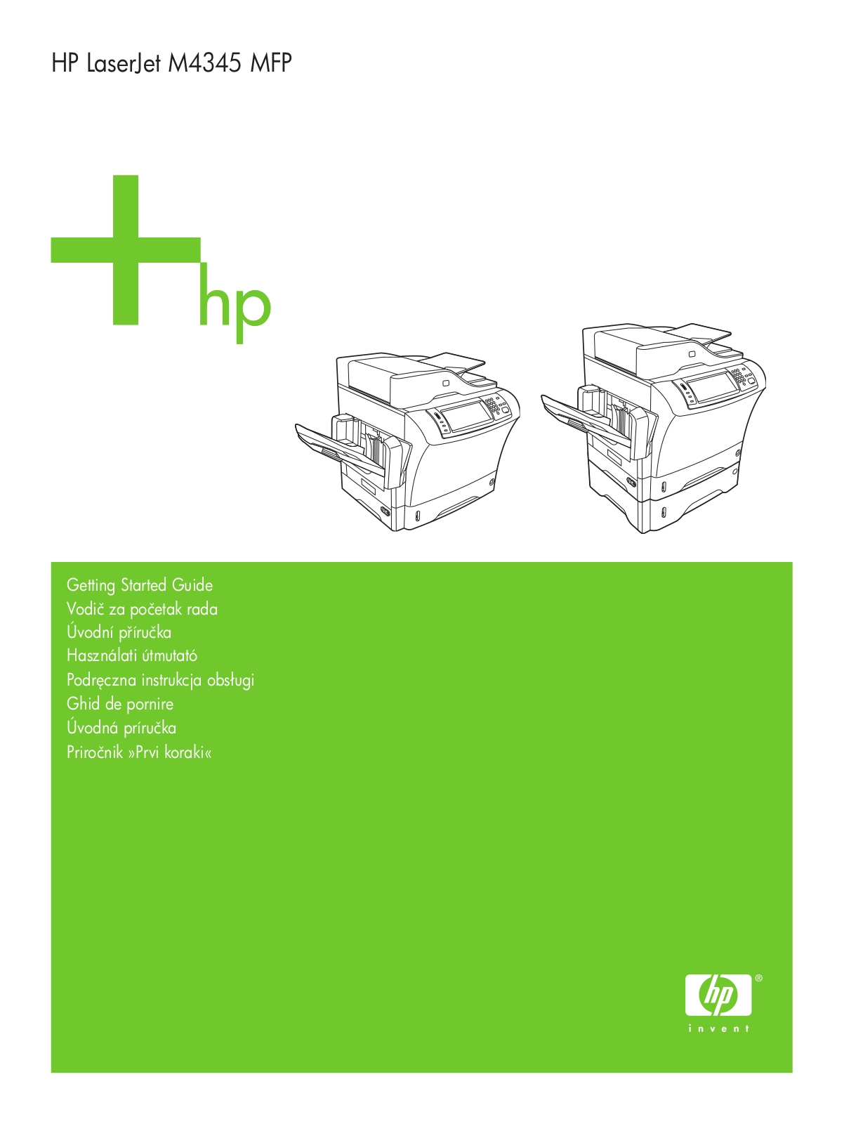 HP LaserJet M4345 Getting Started Guide