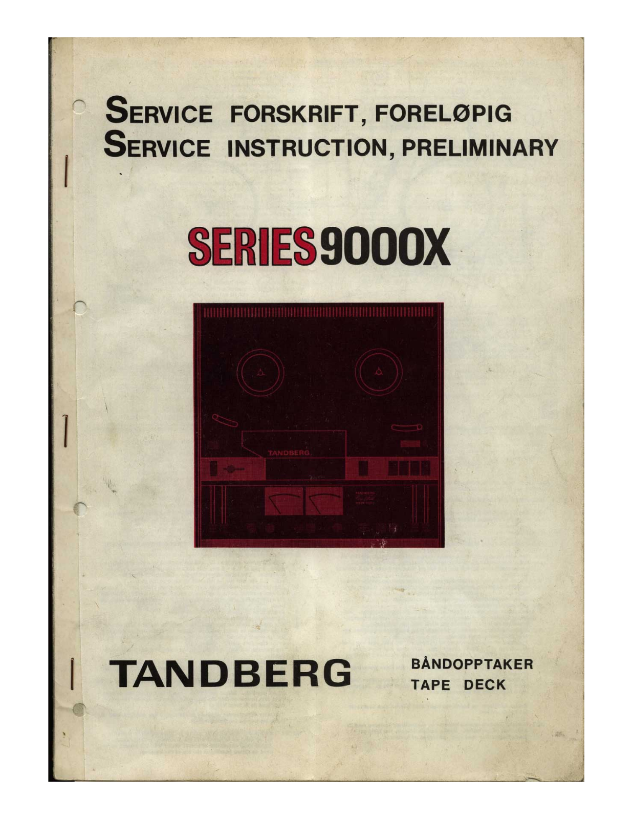 Tandberg 9000-X Service manual