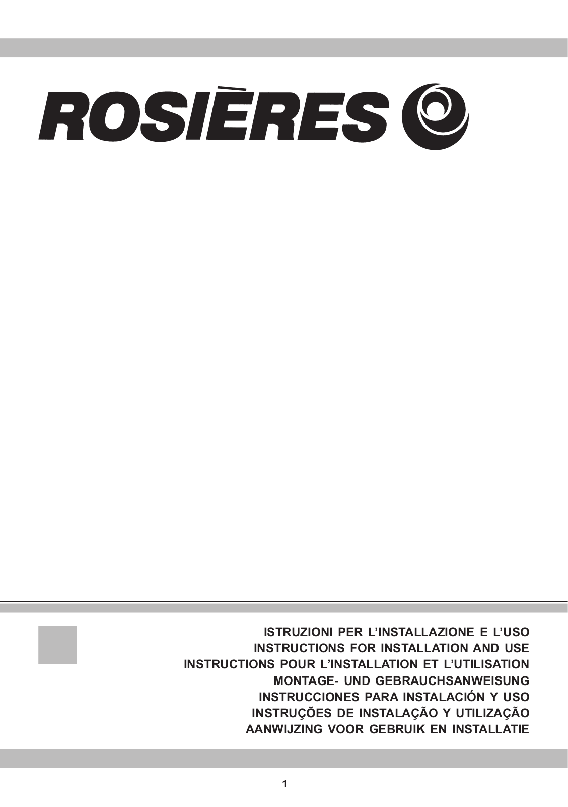 Rosières RHG5211 User Manual