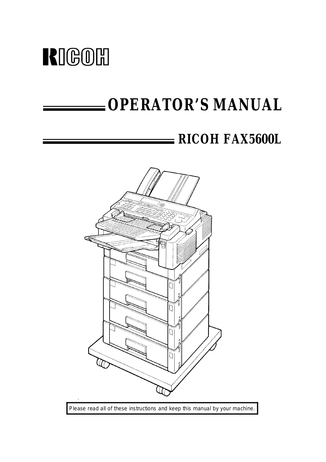 Ricoh FAX5600L User Manual