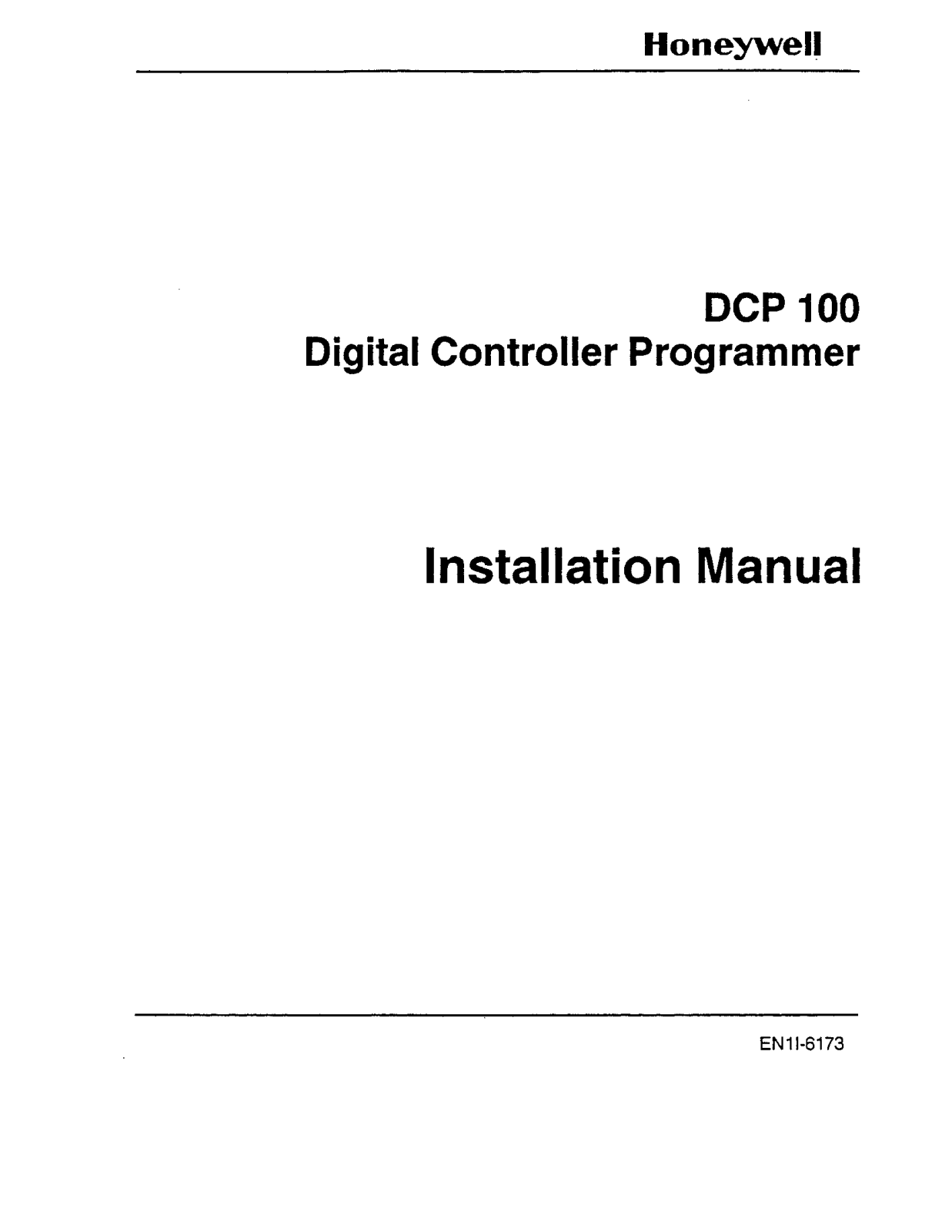 Honeywell DCP 100 User Manual