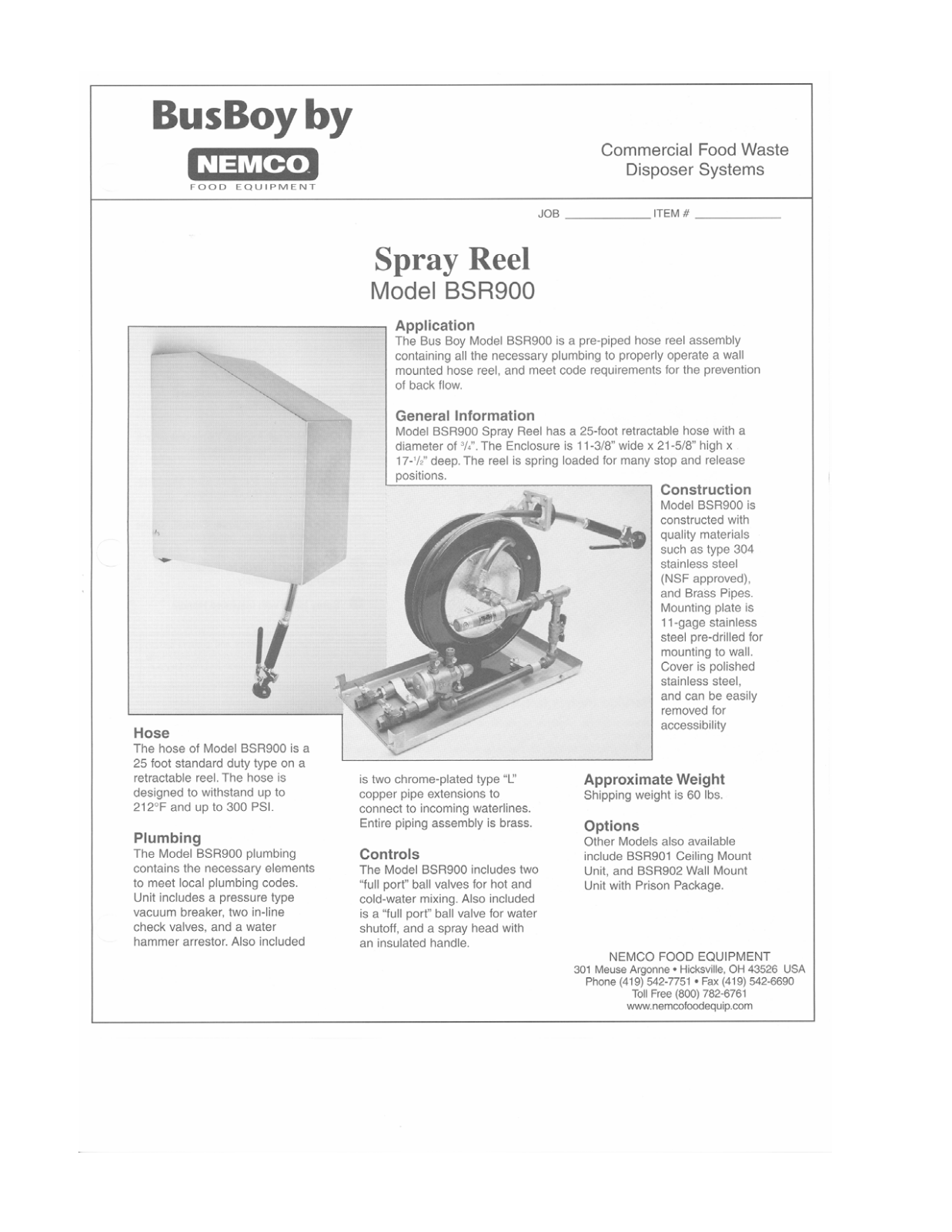 Bus Boy BSR900 Specifications - ManualMachine.com