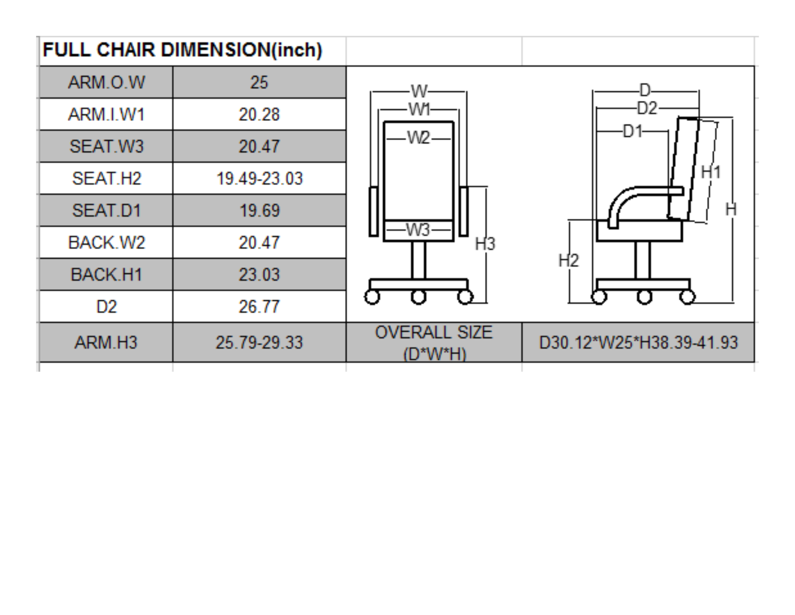 Symple Stuff SYPL1839 Dimensions - ManualMachine.com