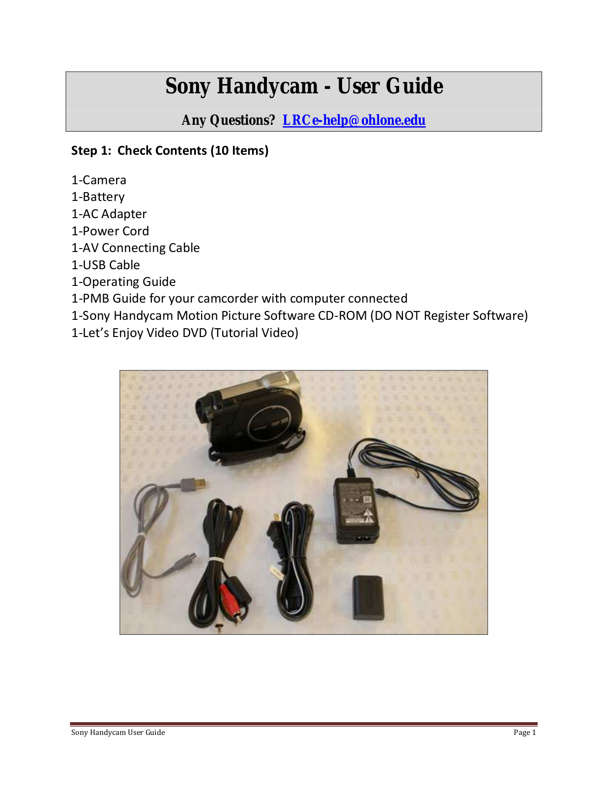 SONY Handycam User Manual