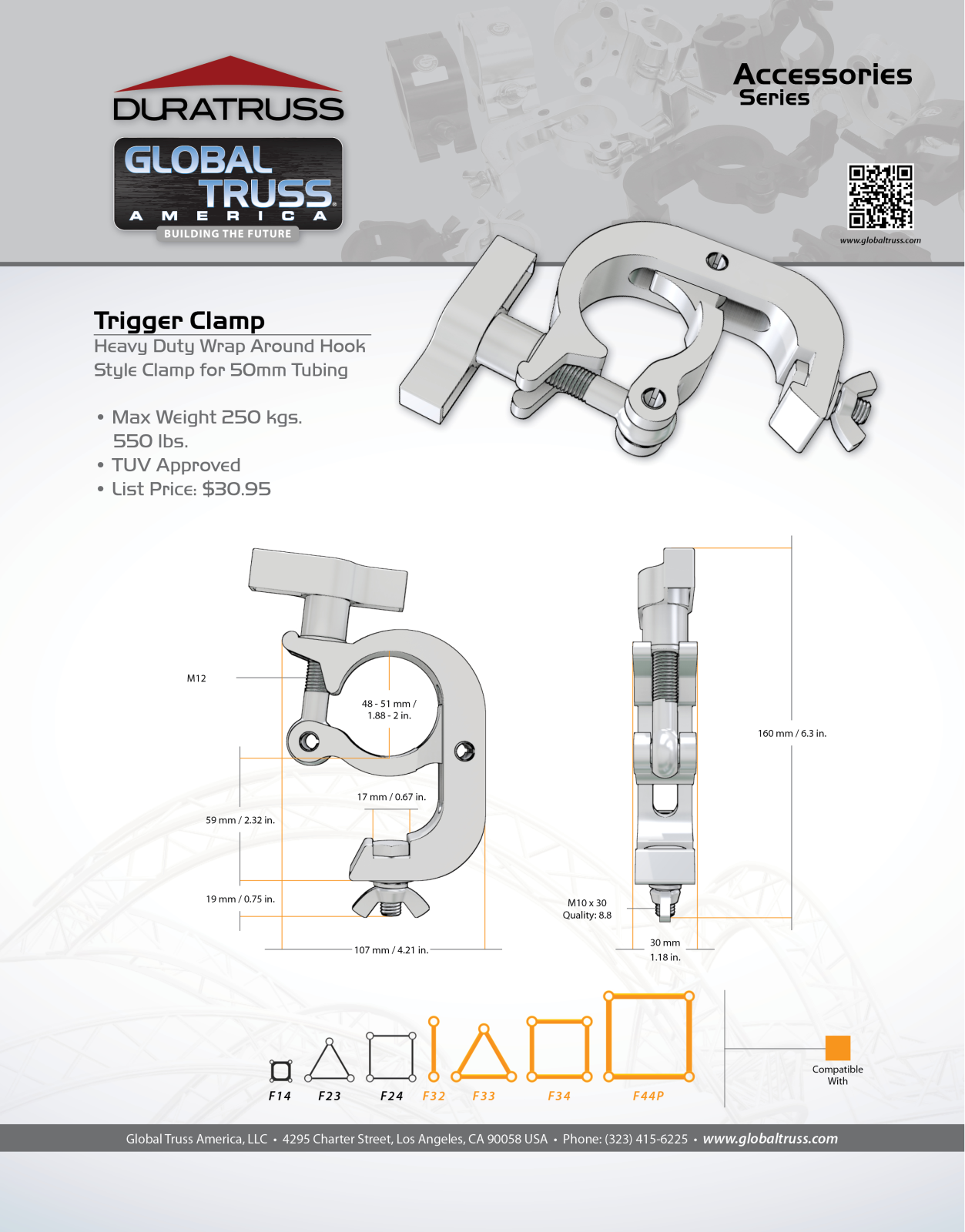 Global Truss Trigger Clamp Data Sheet