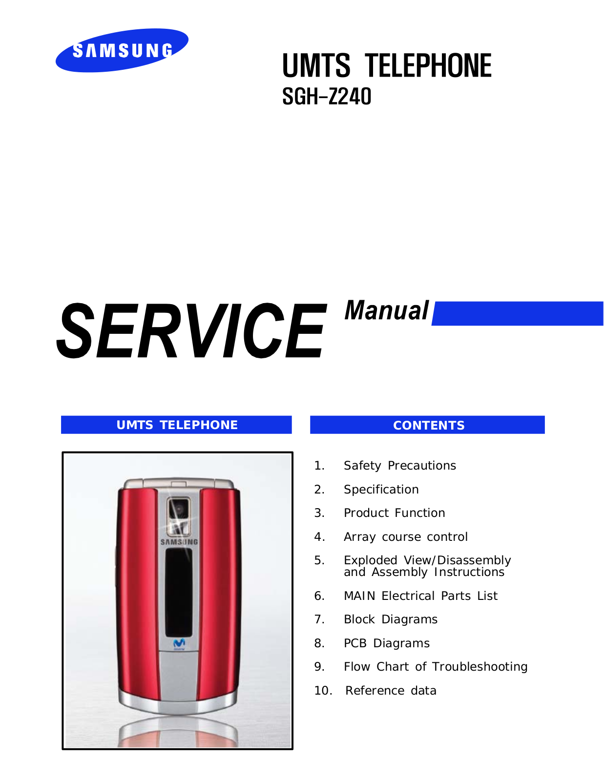 Samsung Z240 Service Manual