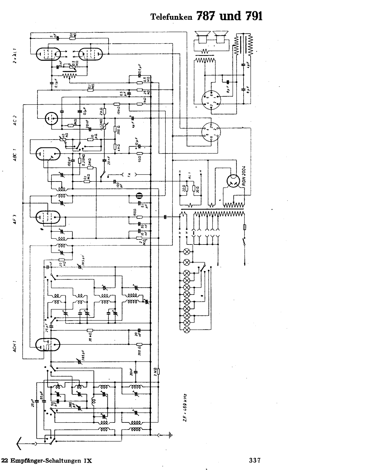 Telefunken 787, 791 Cirquit Diagram