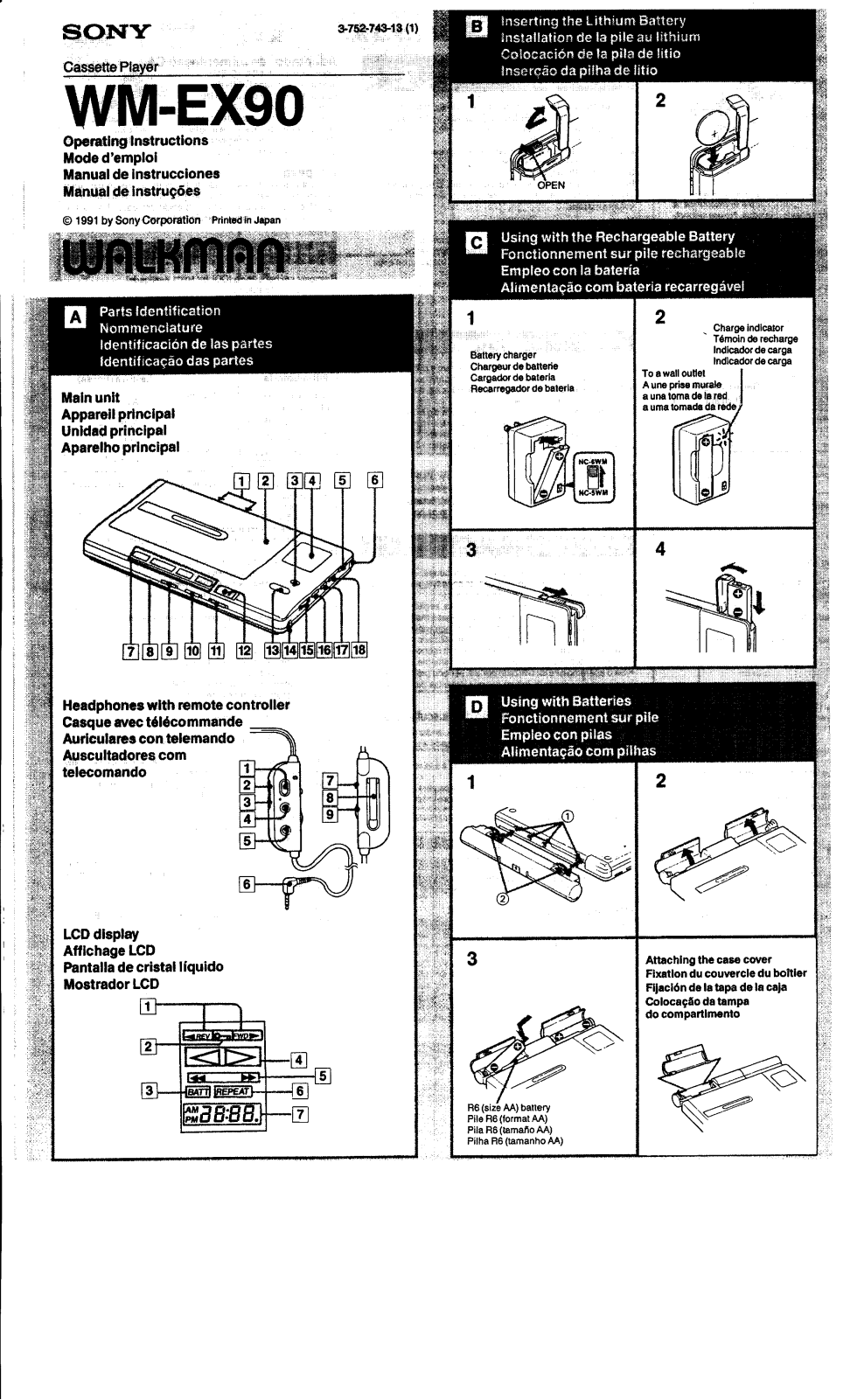 Sony WM-EX90 User Manual