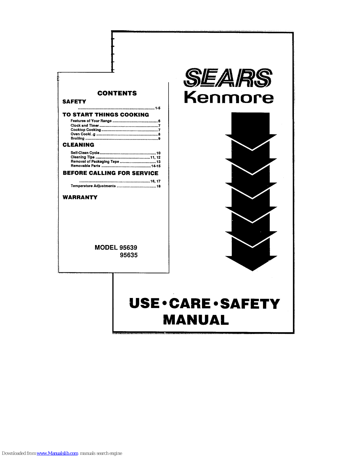 Kenmore 9563591, 9563991, 9563992 Use, Care, Safety Manual - ManualMachine.com