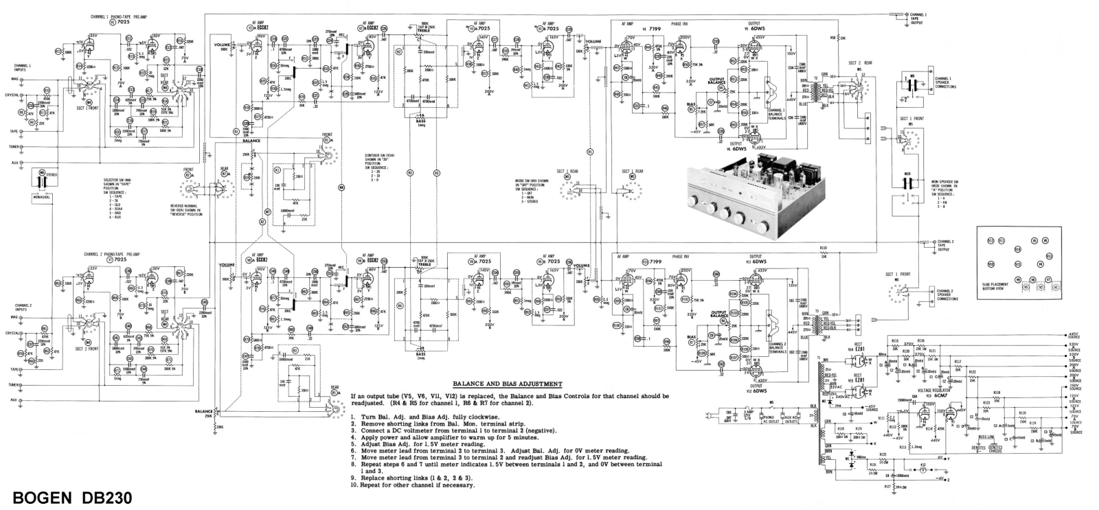 Bogen DB-230 Schematic