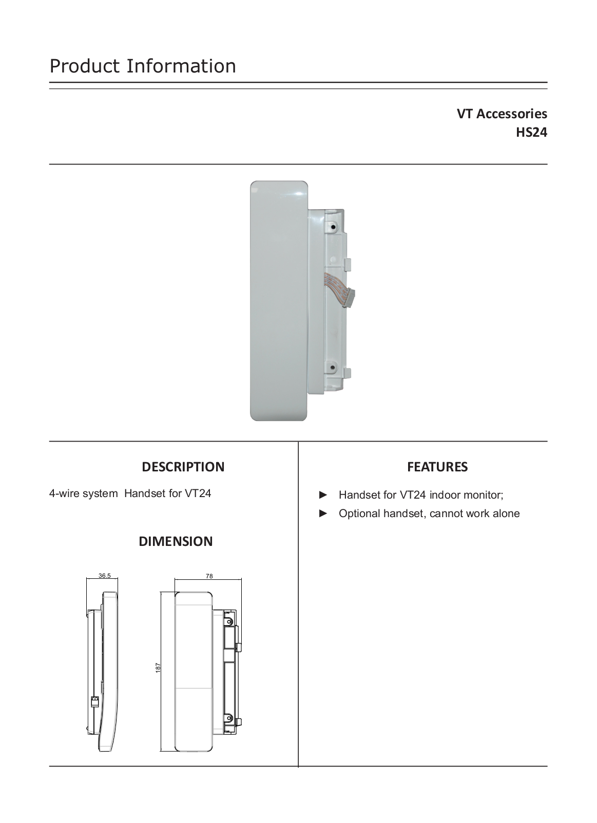 V-Tech HS24 User Manual