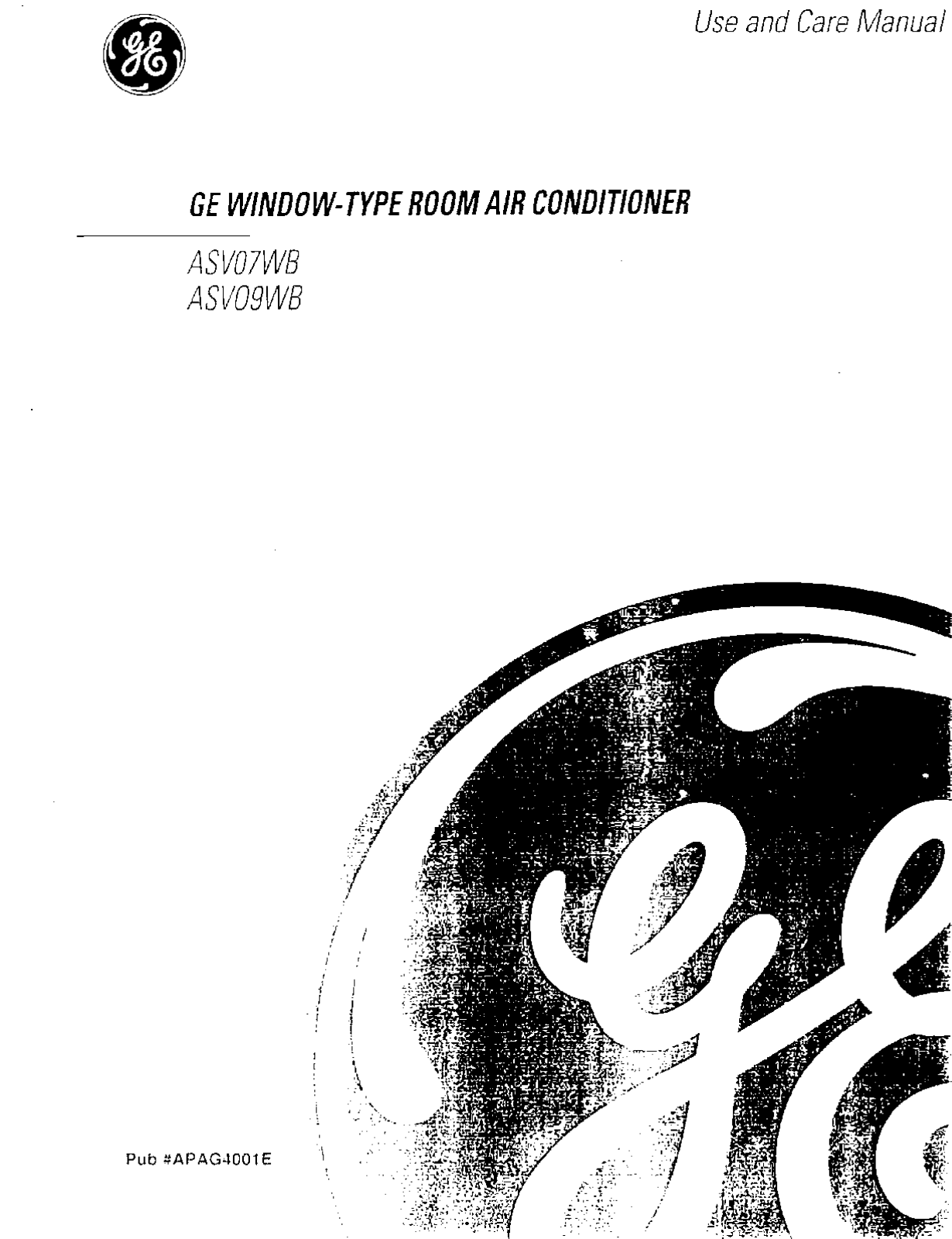 GE ASV07WB, ASV09WB Owner’s Manual & Installation Instructions