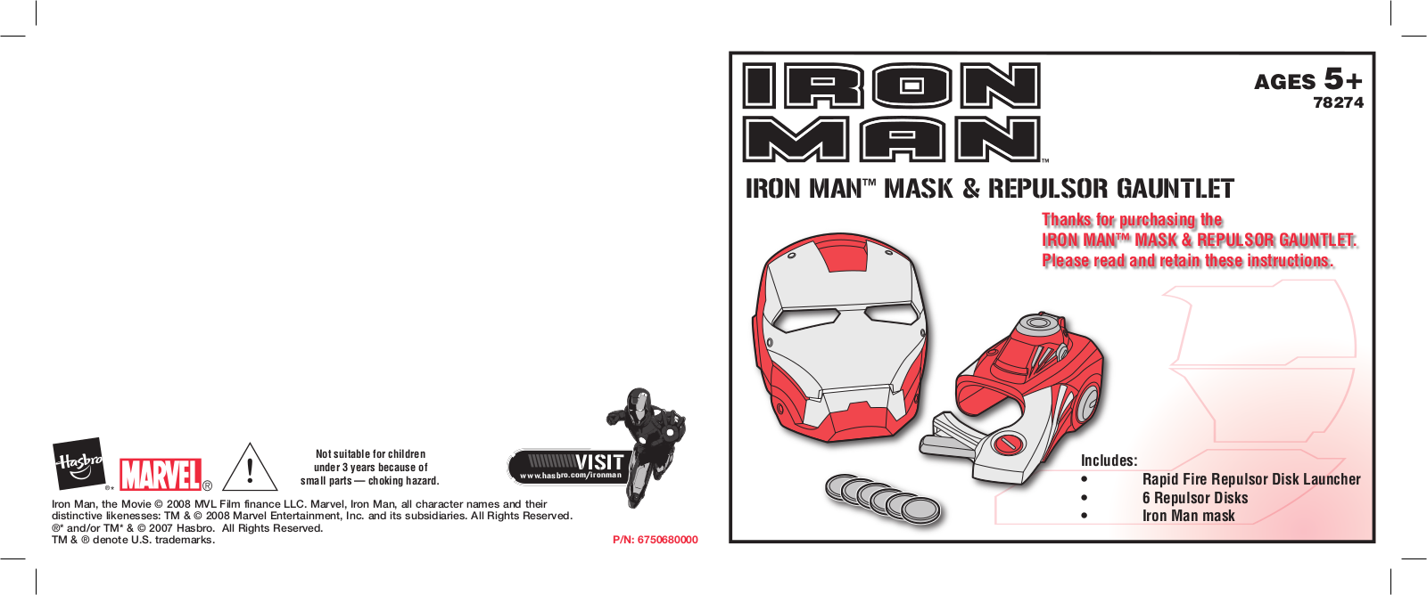 Hasbro Iron Man Super Heroes Squad User Manual