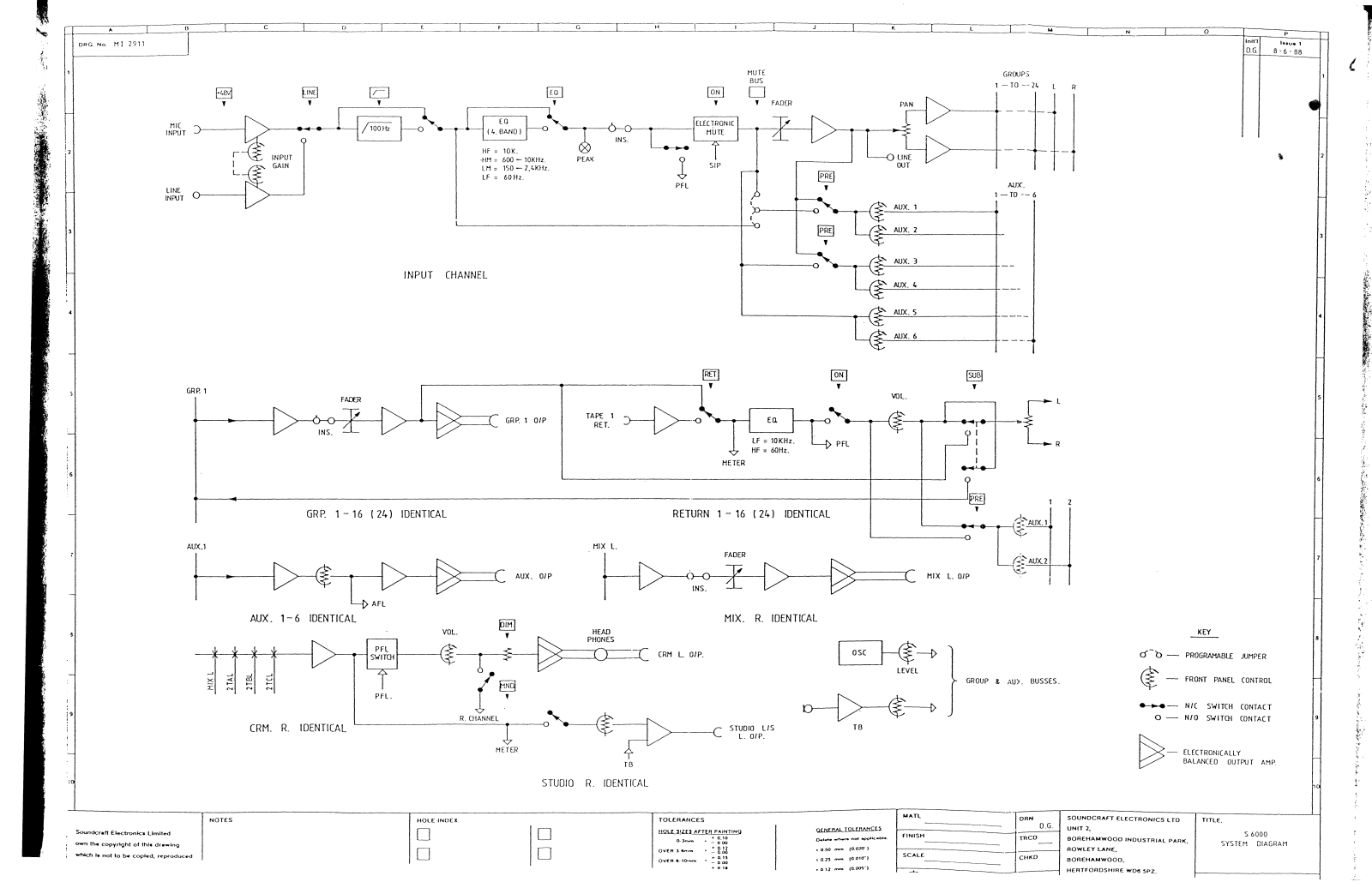 SoundCraft 6000 Schematic