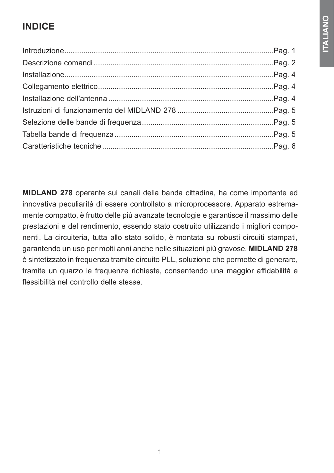 MIDLAND 278 ASQ User Manual