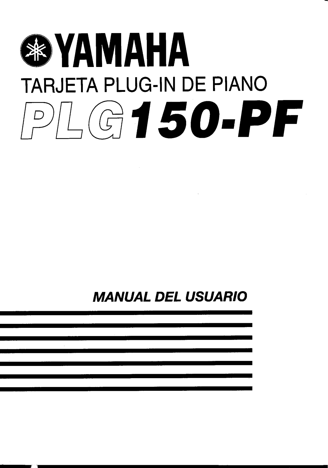 Yamaha PLG150-PF User Manual