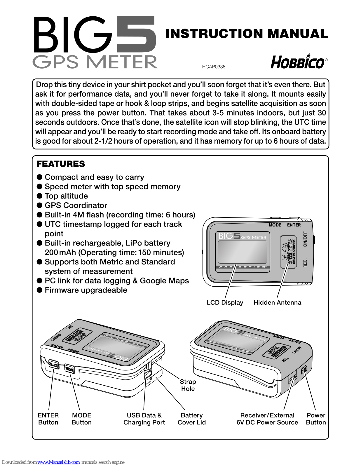 Hobbico BIG5 Instruction Manual