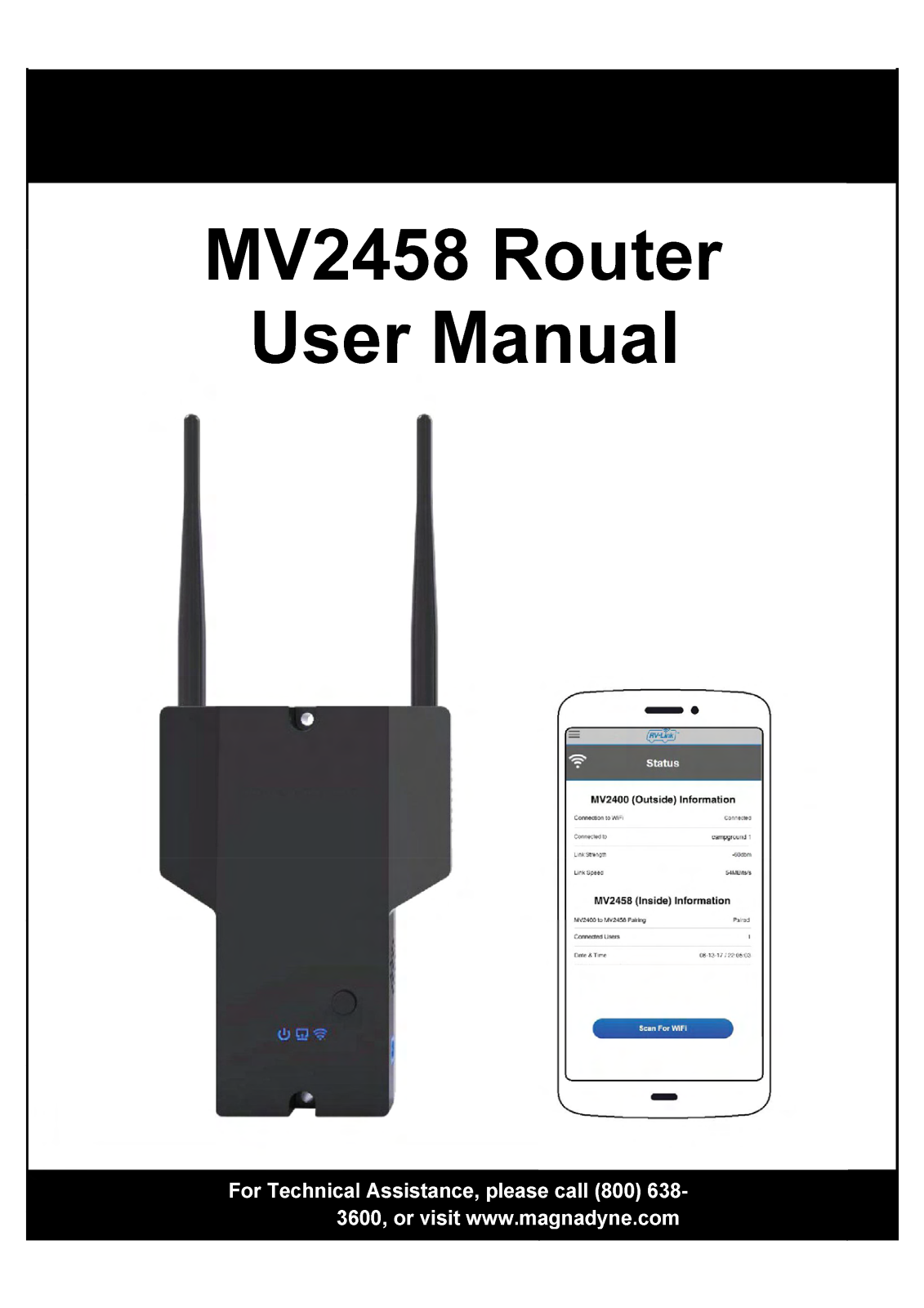 Magnadyne MV2458 User Manual