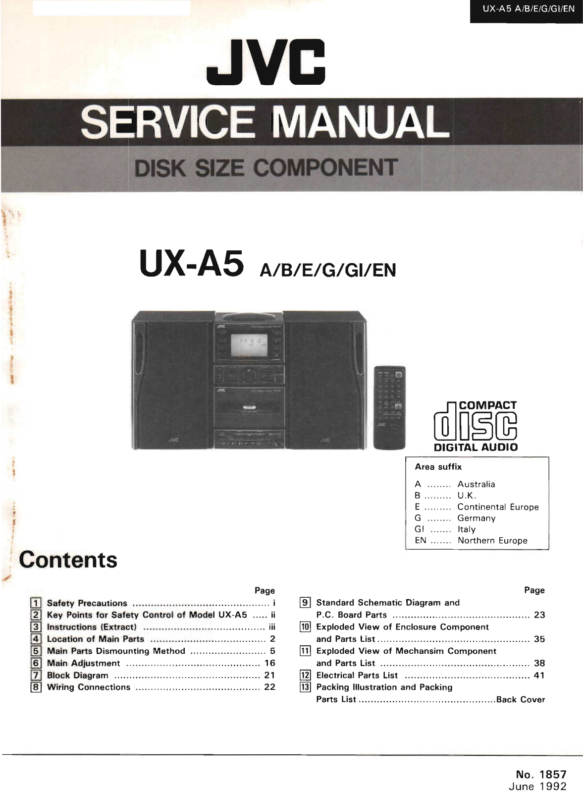 Jvc UX-A5 User Manual