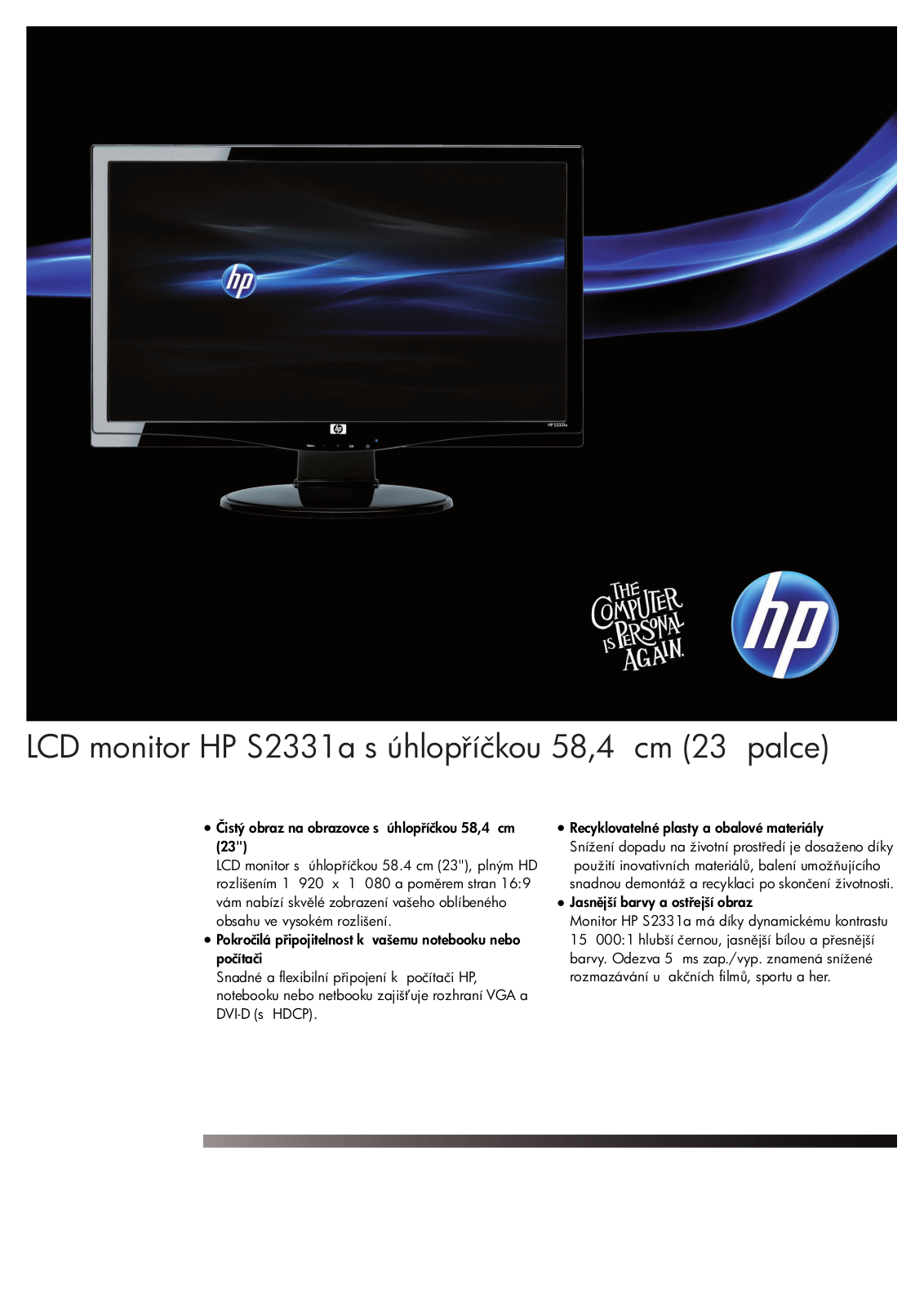 HP S2331a User Manual