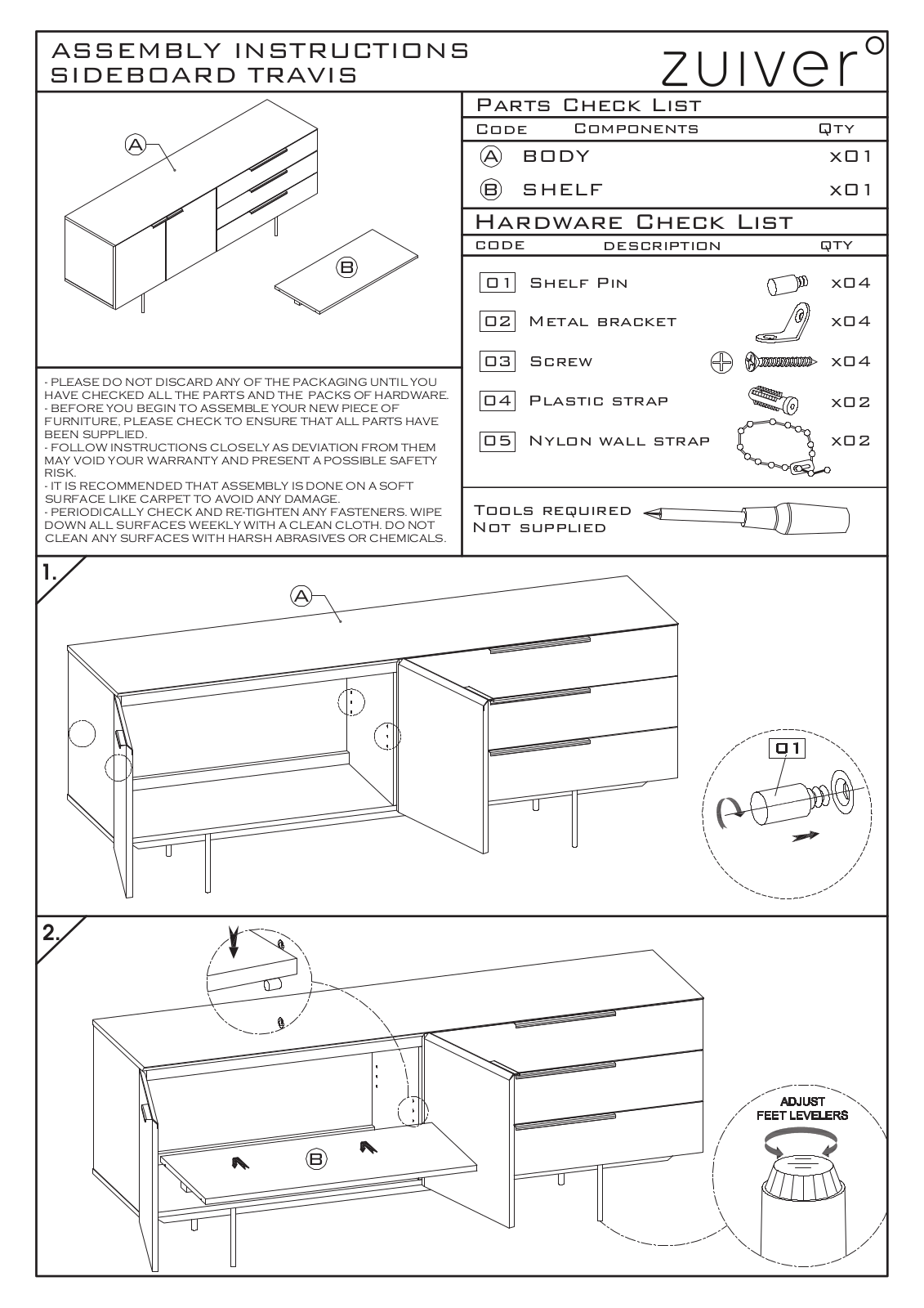 Zuiver ZIVE1056 Installation & Assembly - ManualMachine.com