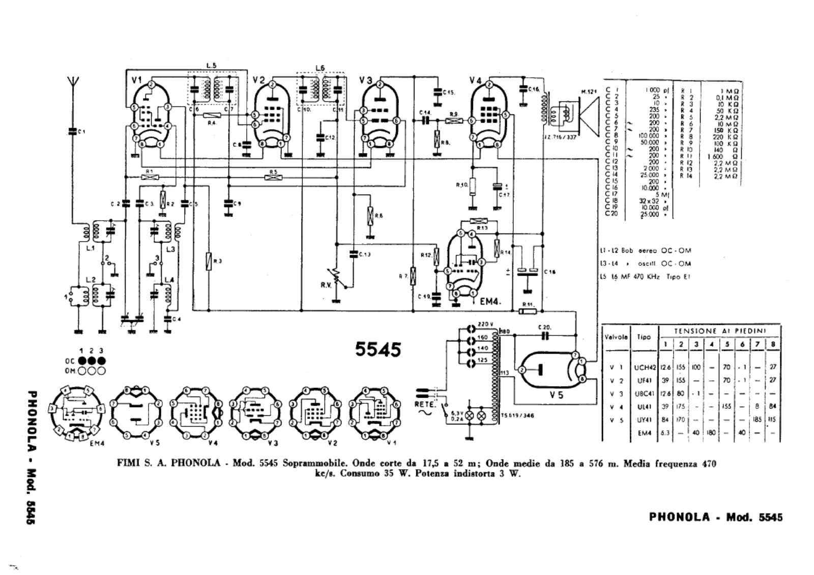 Phonola 5545 schematic - ManualMachine.com