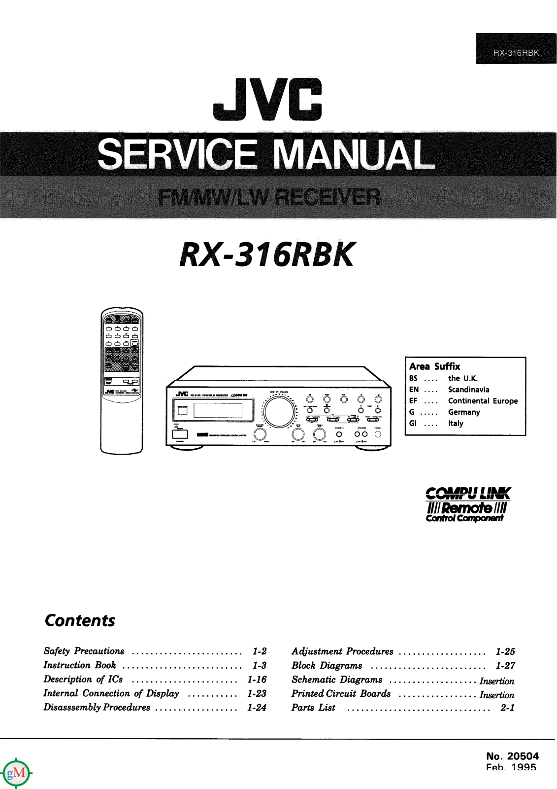 JVC RX-316-RBK Service manual