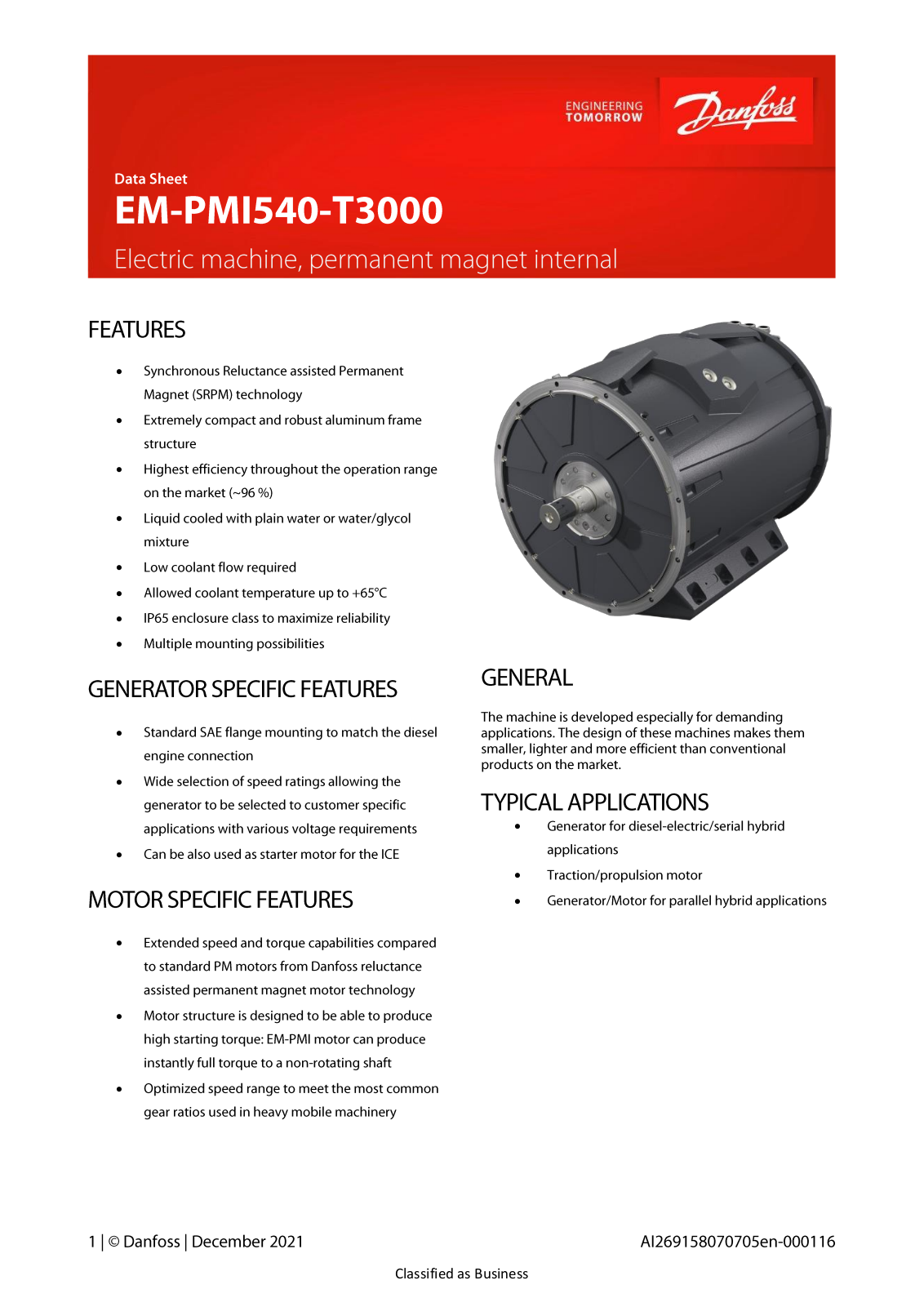 Danfoss EM-PMI540-T3000 Data sheet