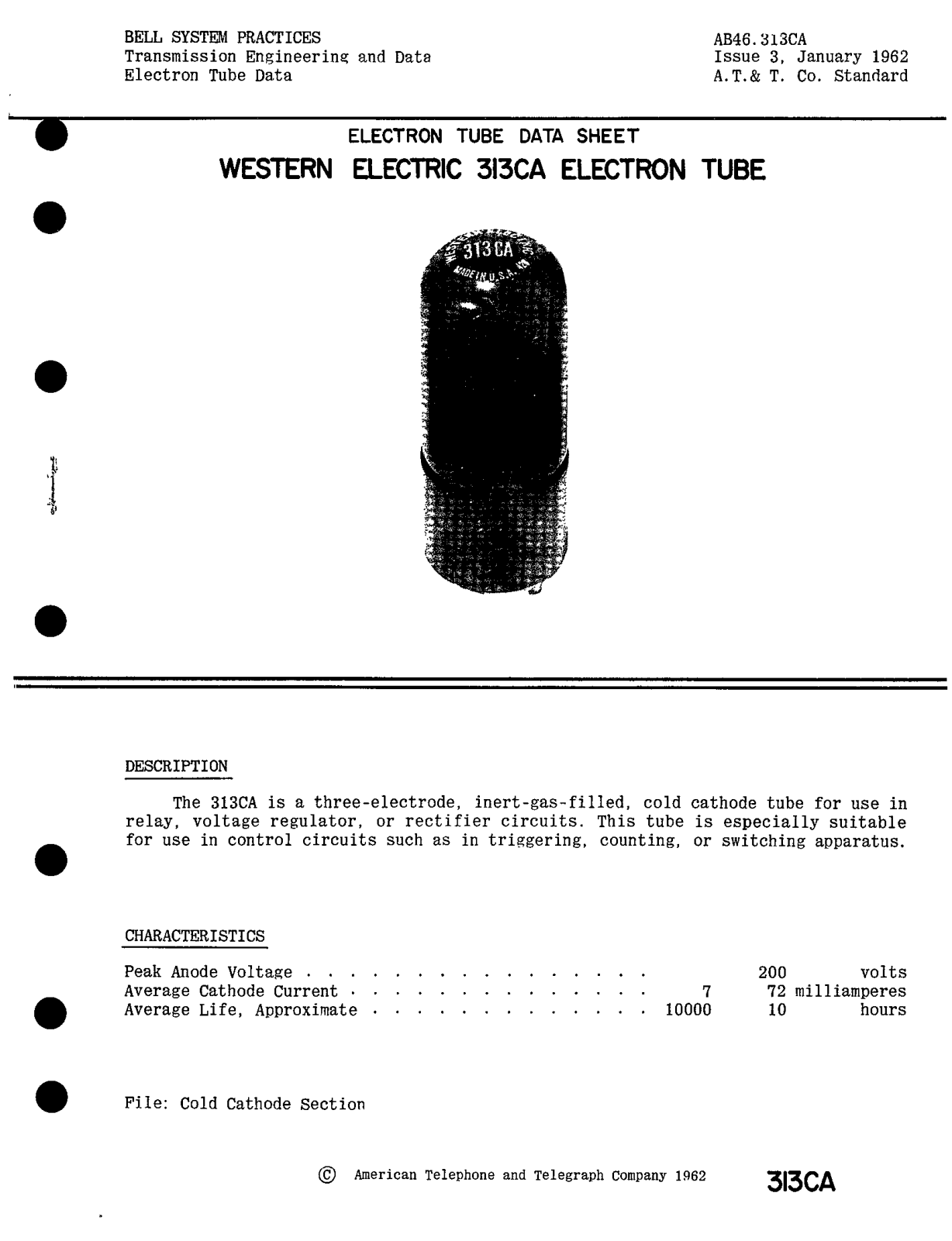 Western Electric 313-CA Brochure