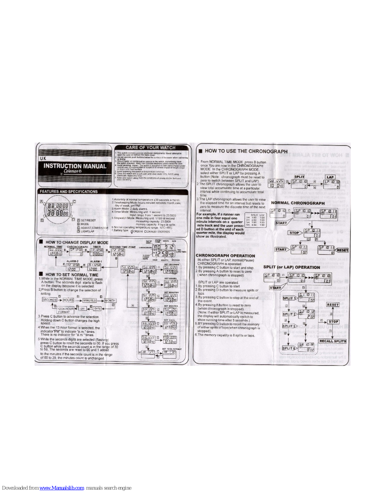 Coleman 40-747 Instruction Manual