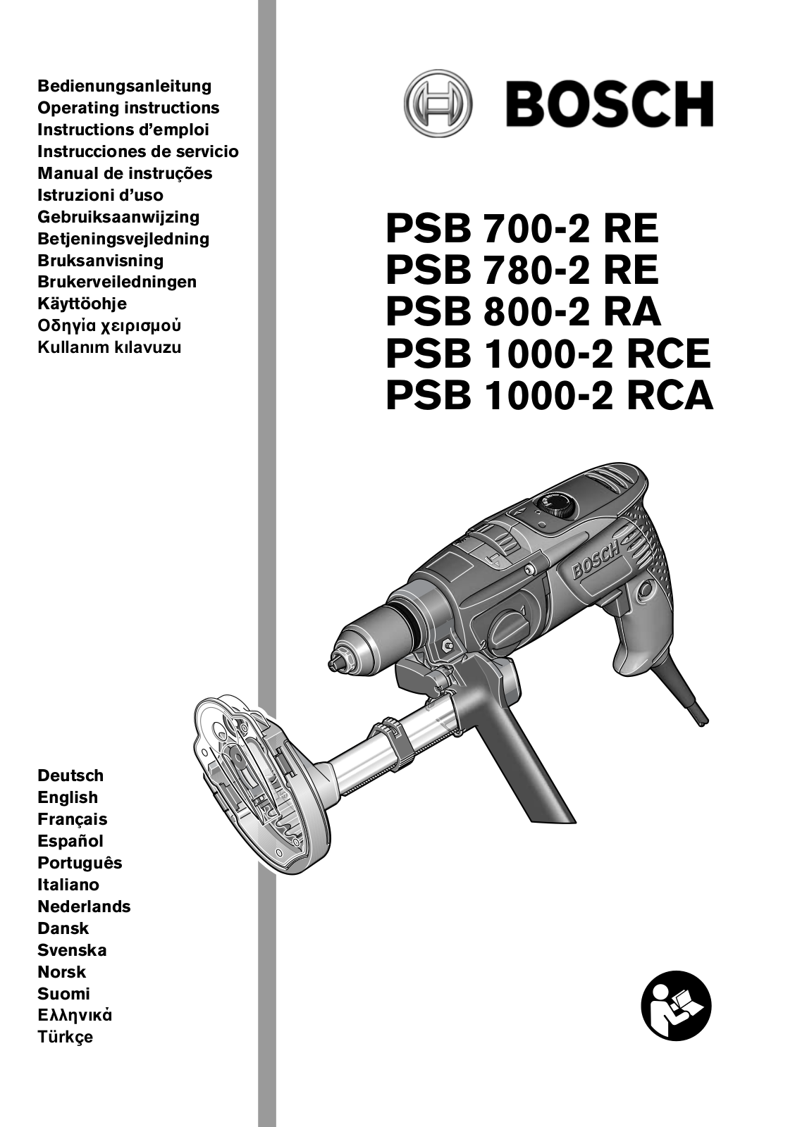 BOSCH PSB 1000-2 RCA, PSB 700-2 RE, PSB 800-2 RA User Manual