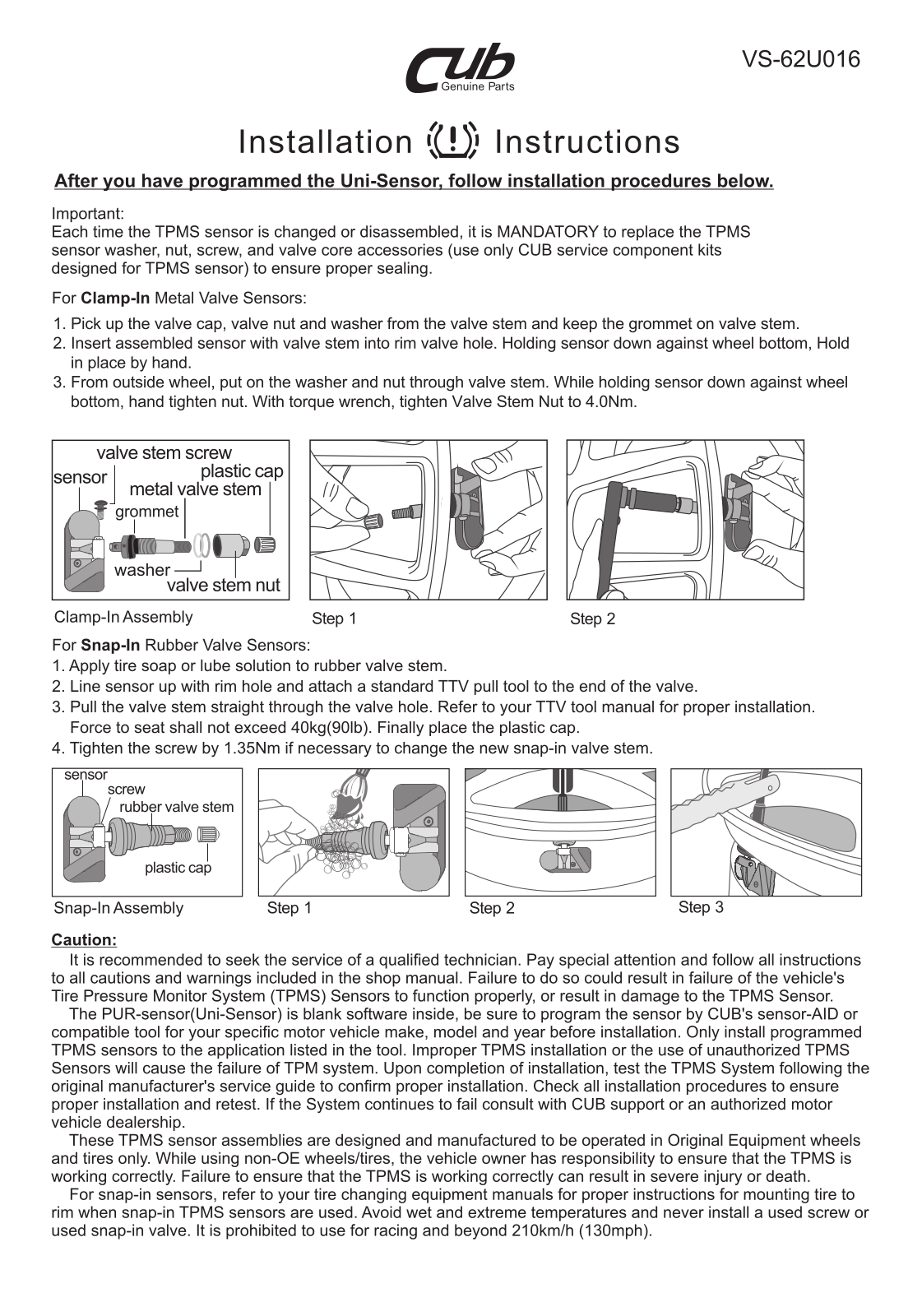 CUB ELECPARTS DFUNISENSOR User Manual