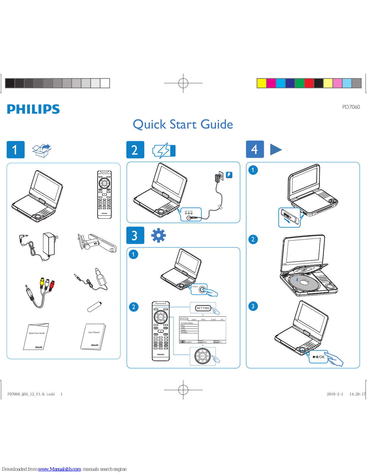 Philips PD7060/05, PD7060 Quick Start Manual - ManualMachine.com