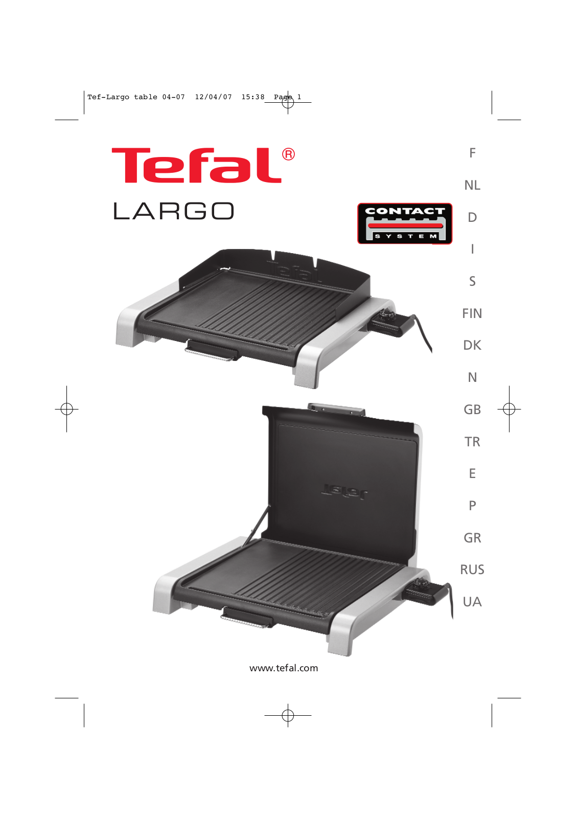 Tefal LARGO User Manual