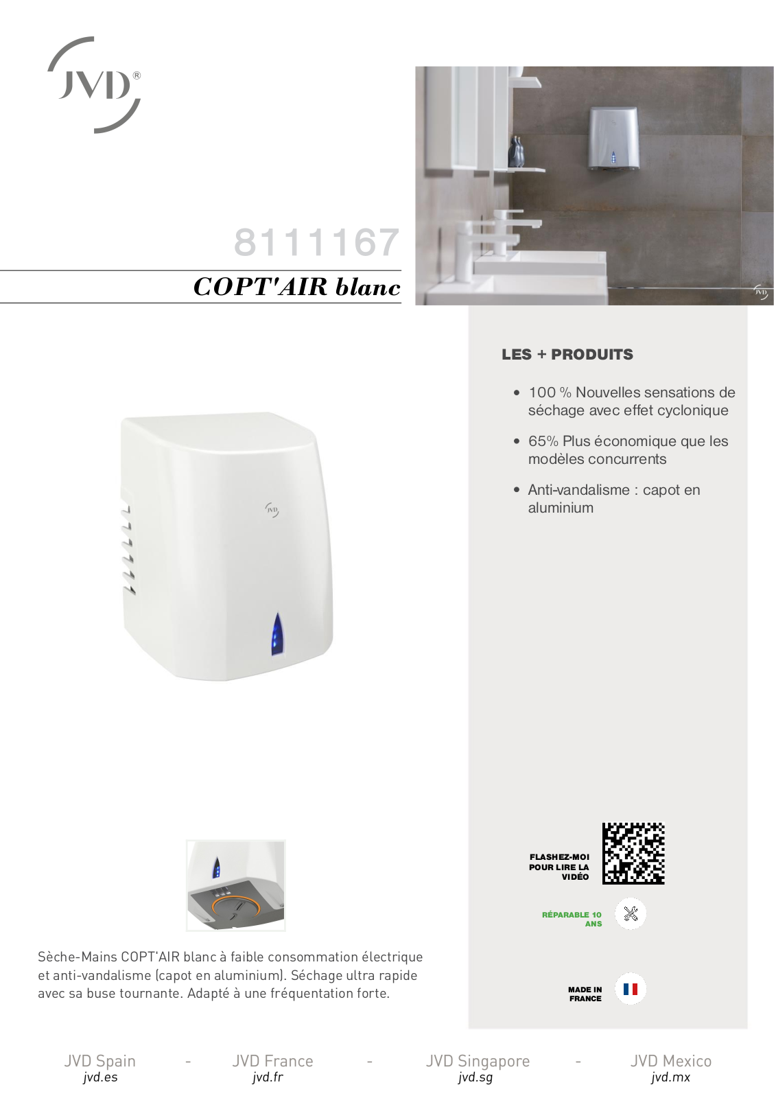 JVD 8111167, COPT'AIR blanc Specification - ManualMachine.com