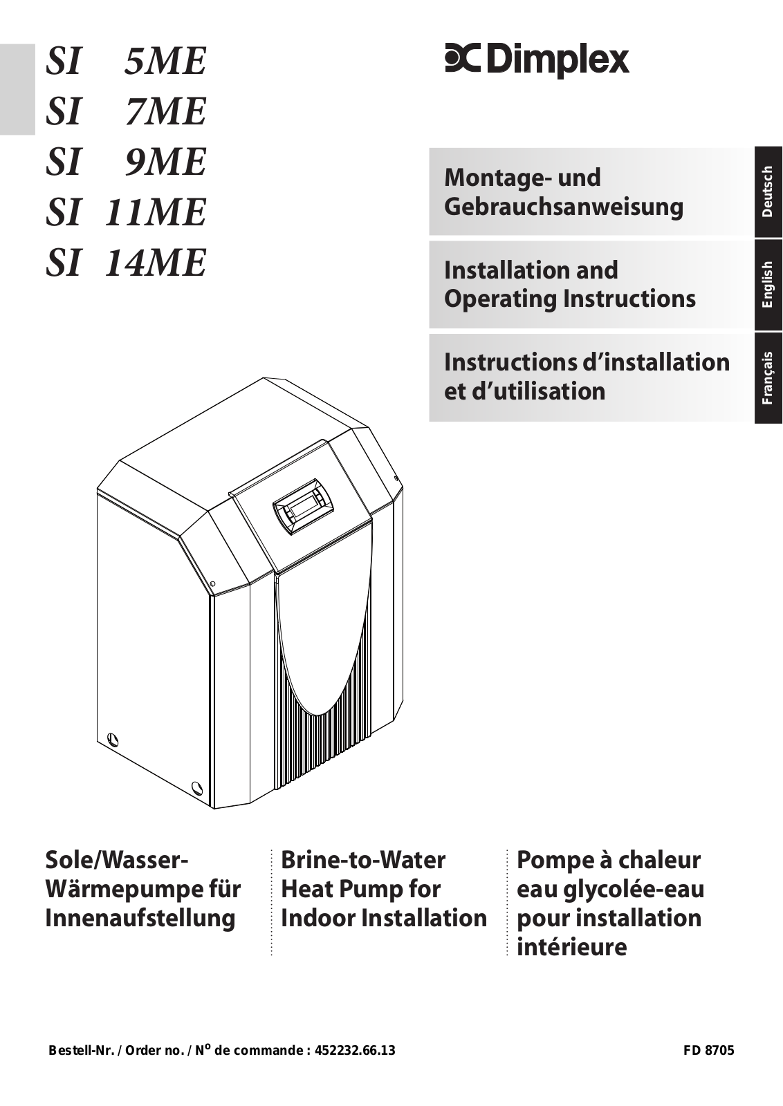 Dimplex SI 14ME, SI 11ME, SI 9ME, SI 7ME, SI 5ME User Manual