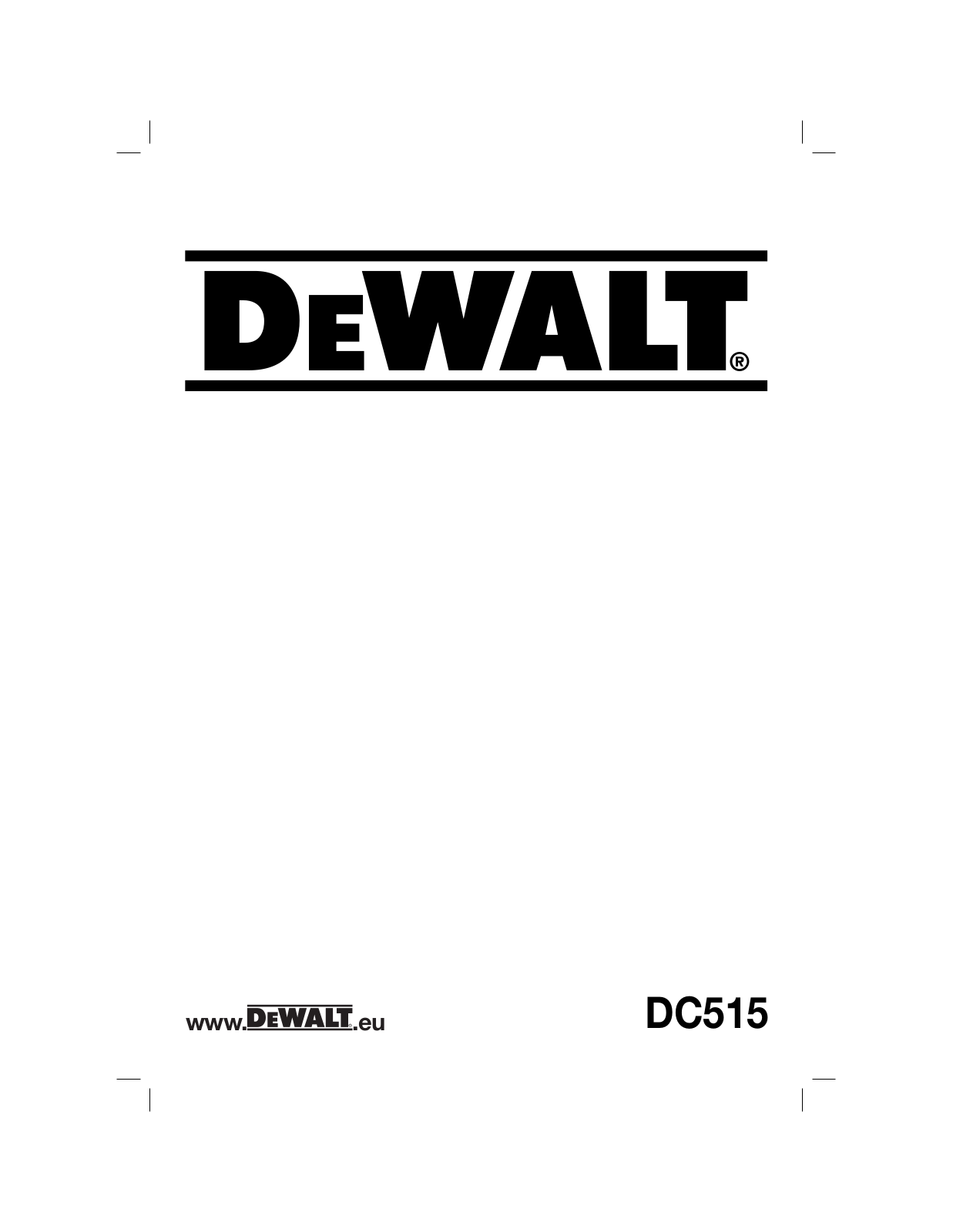 DEWALT DC515K User Manual