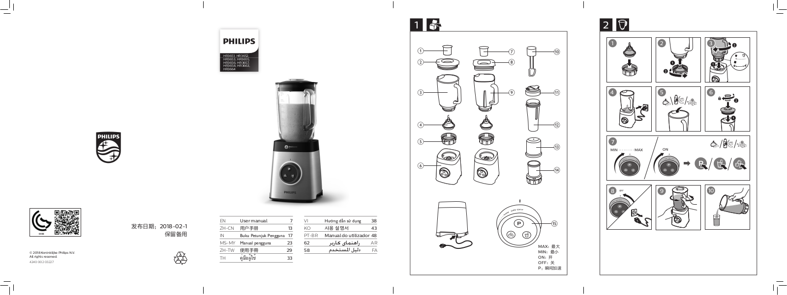 Philips HR3651, HR3652, HR3657, HR3658, HR3653 User Manual