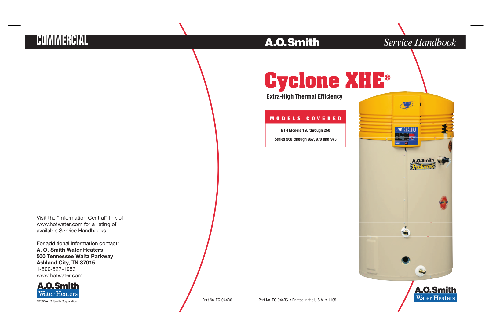 A.O. Smith 960- 967, 970- 973, 120- 250 User Manual