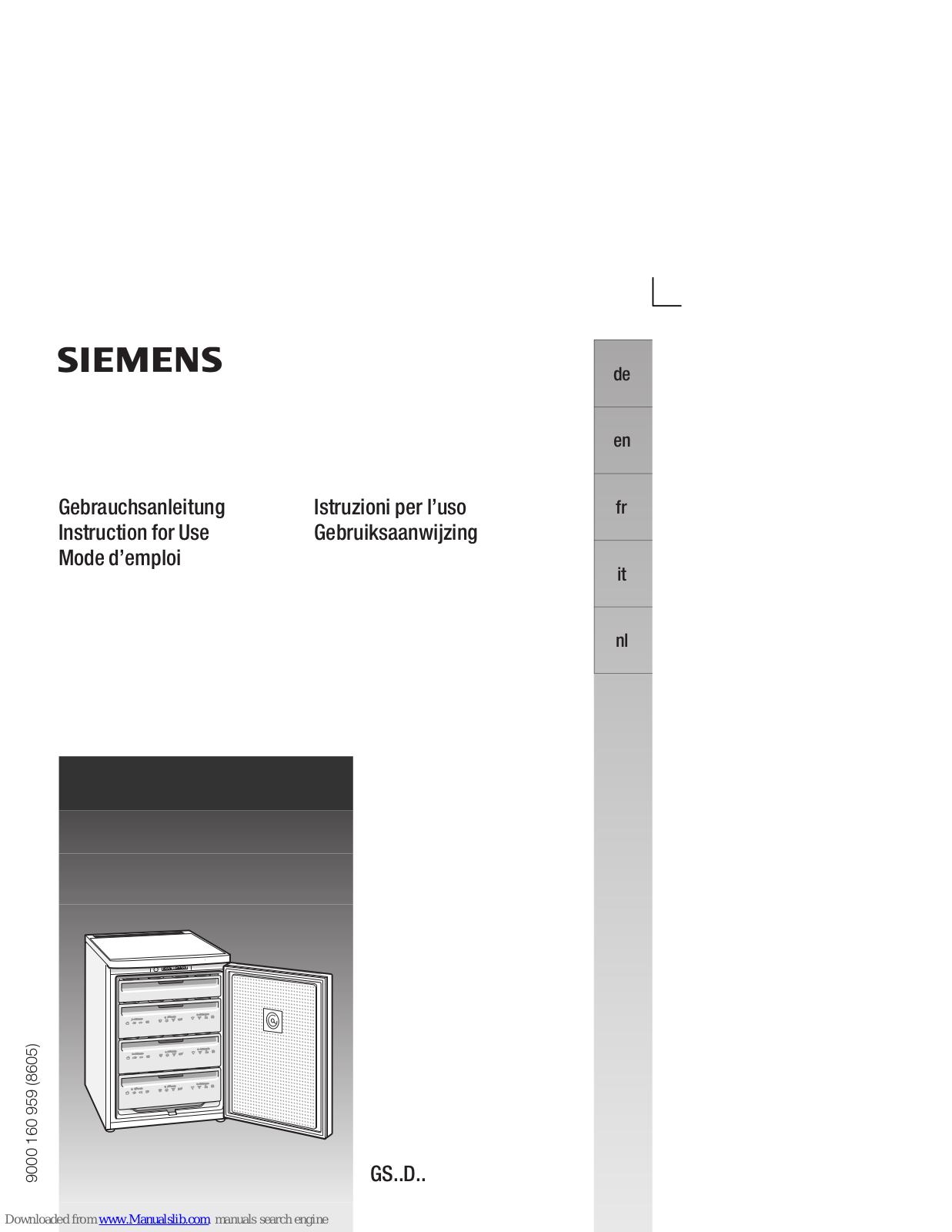 Siemens GS..D.. Instructions For Use Manual