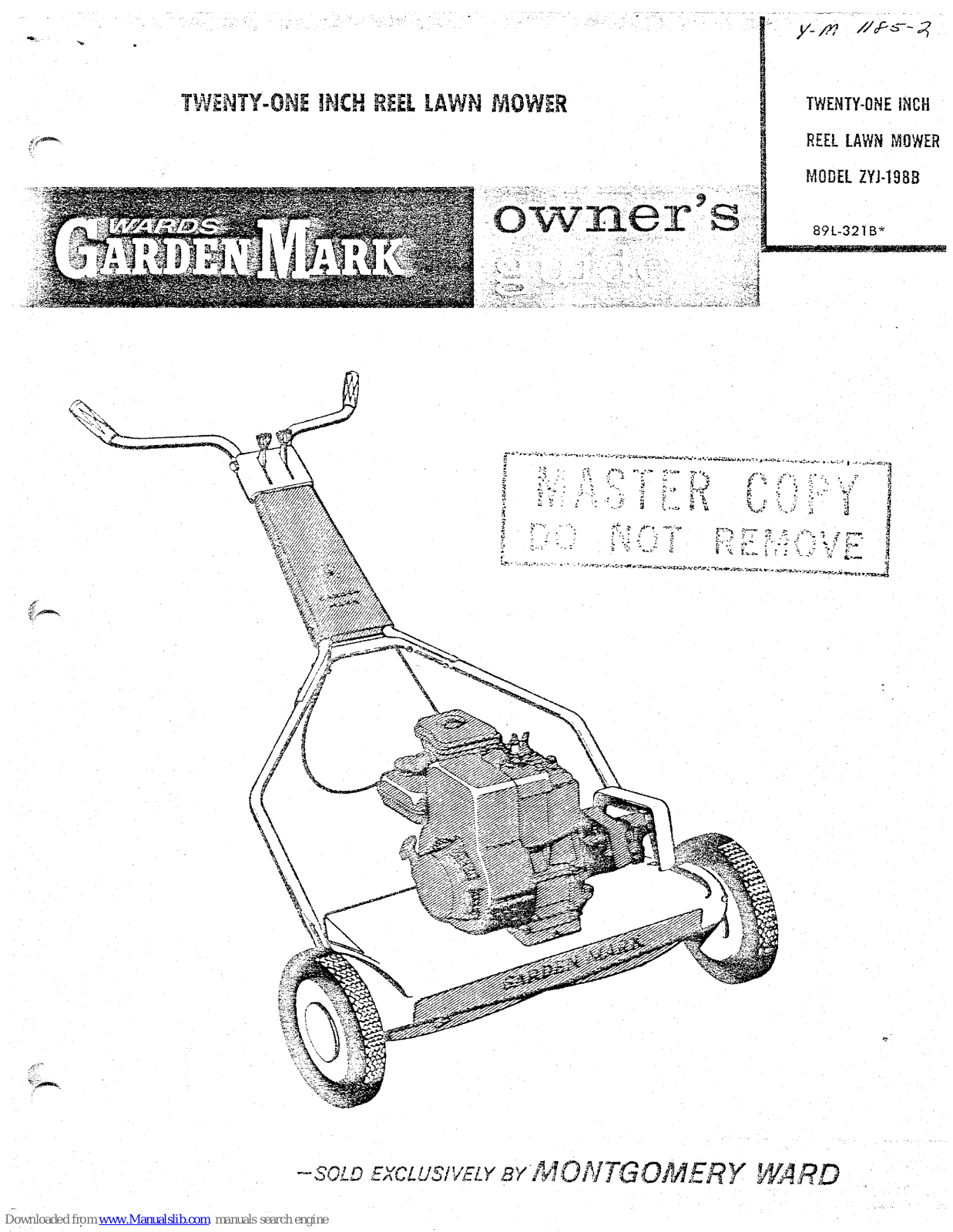 Wards Garden Mark ZYJ-198B Owner's Manual