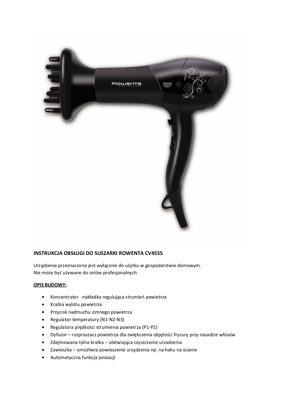 Rowenta CV 4555 User Manual