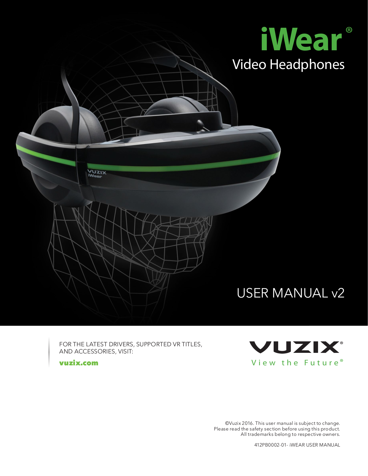 Vuzix iWear User Manual